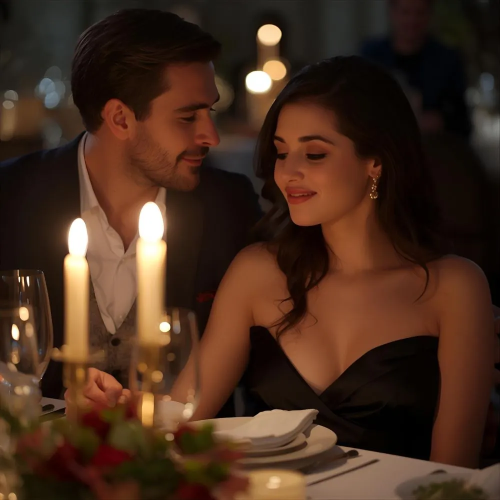 Romantic Black Dress Captions