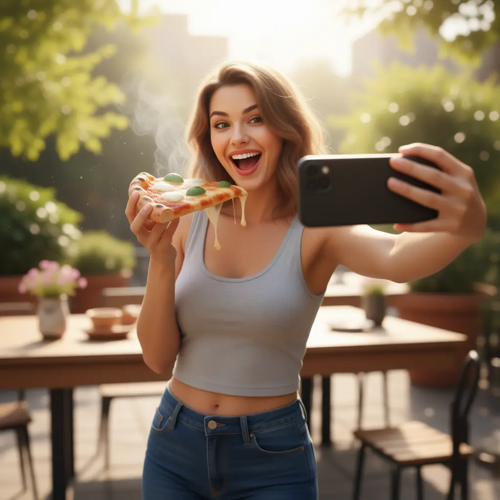 Pizza Selfie Captions