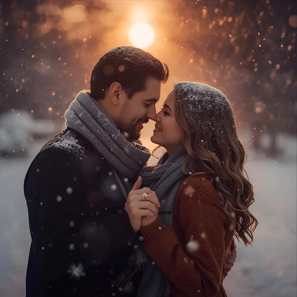 Romantic Winter Love Captions 