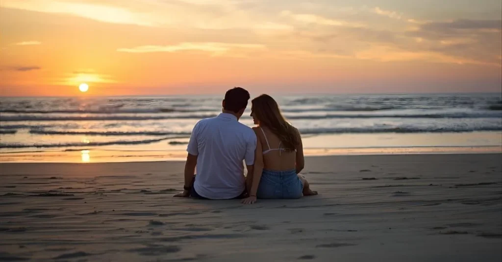 Cute Short Couple Beach Captions