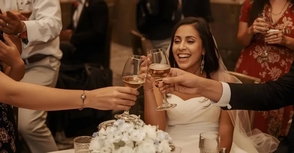 Toast & Cheers Friends Wedding Captions